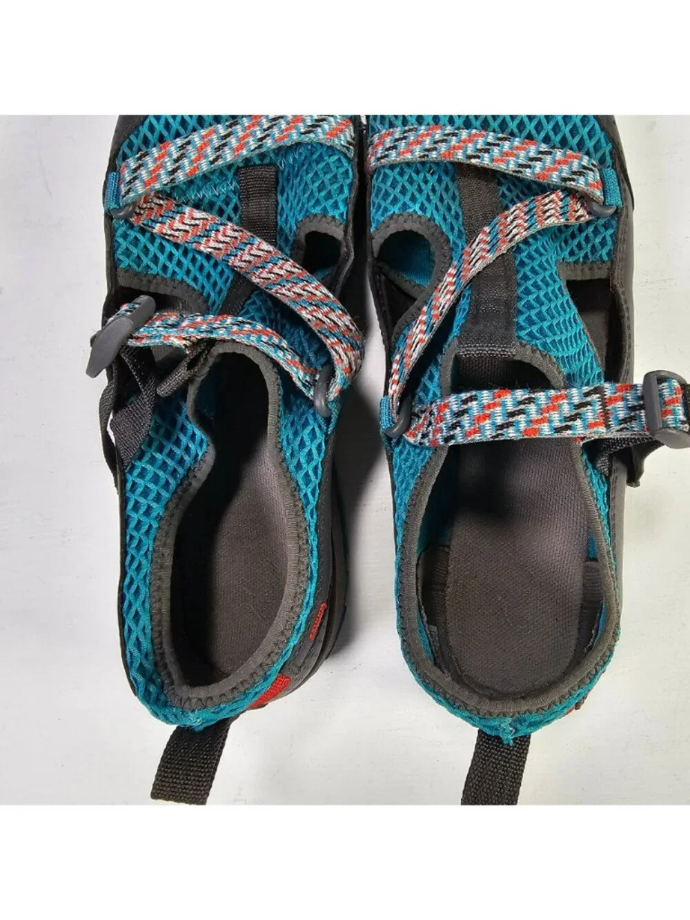 Chaco Odyssey Water Shoes Kids Sandals Junior Size 6 Gray Teal Blue J180285